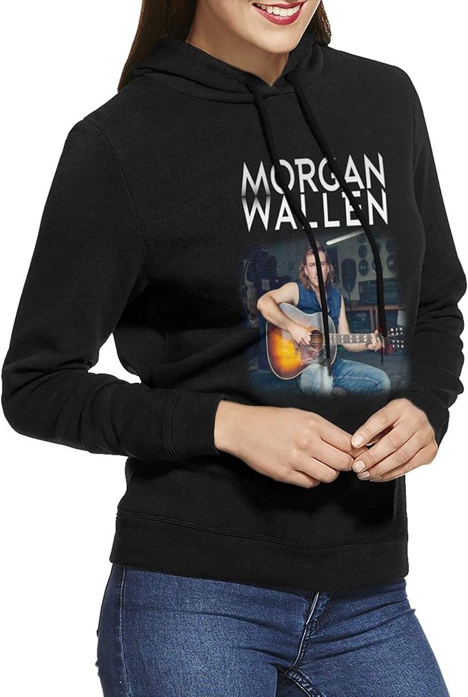 Amazon.com: Women's Hoodie Morgan Wallen Comfortable Pullover Hooded Sweatshirt for Women Black 