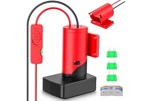 Crtbelfy Upgraded Battery Adapter Compatible for Milwaukee 12V Battery All-in-one Design of The Fuse and Switch Power Ride Wheel Adapter Converter Kit 14 Gauge