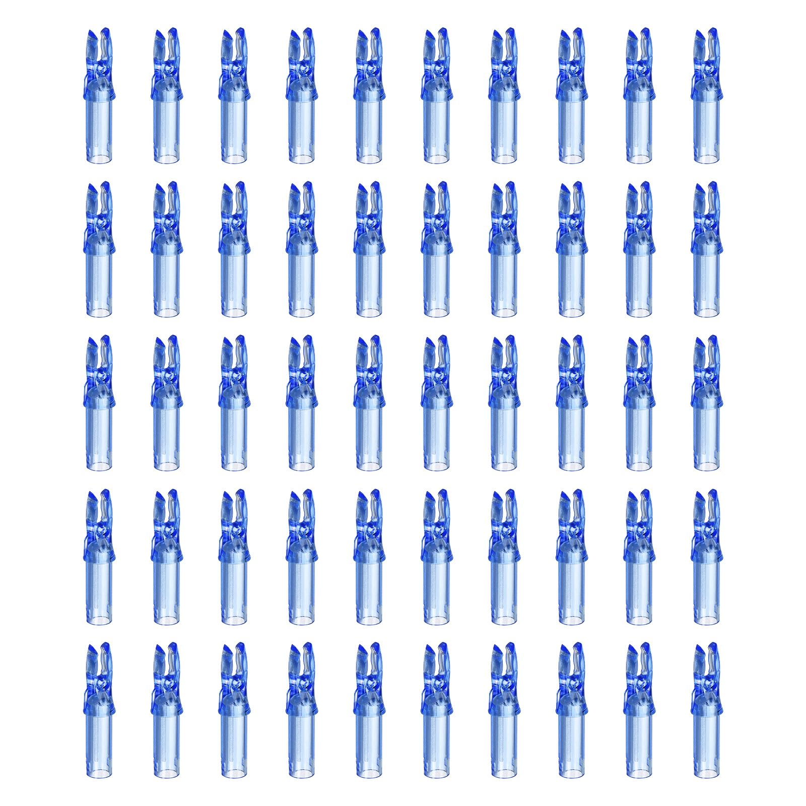 PATIKIL Archery Arrow Nocks 6.2mm 0.244", 50 Pack Insert Arrow Nock Replacement for Shooting, Transparent Blue