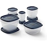 Rubbermaid Easy Find Lids® Food Storage Containers with Vented Lids, 26 Piece Set, Blue
