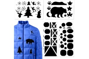 8 Sheets Down Jacket Repair Patches, 8 x 4 Inch Self Adhesive Nylon for Puffer Jacket Repair Tape with Rich Patterns Washable