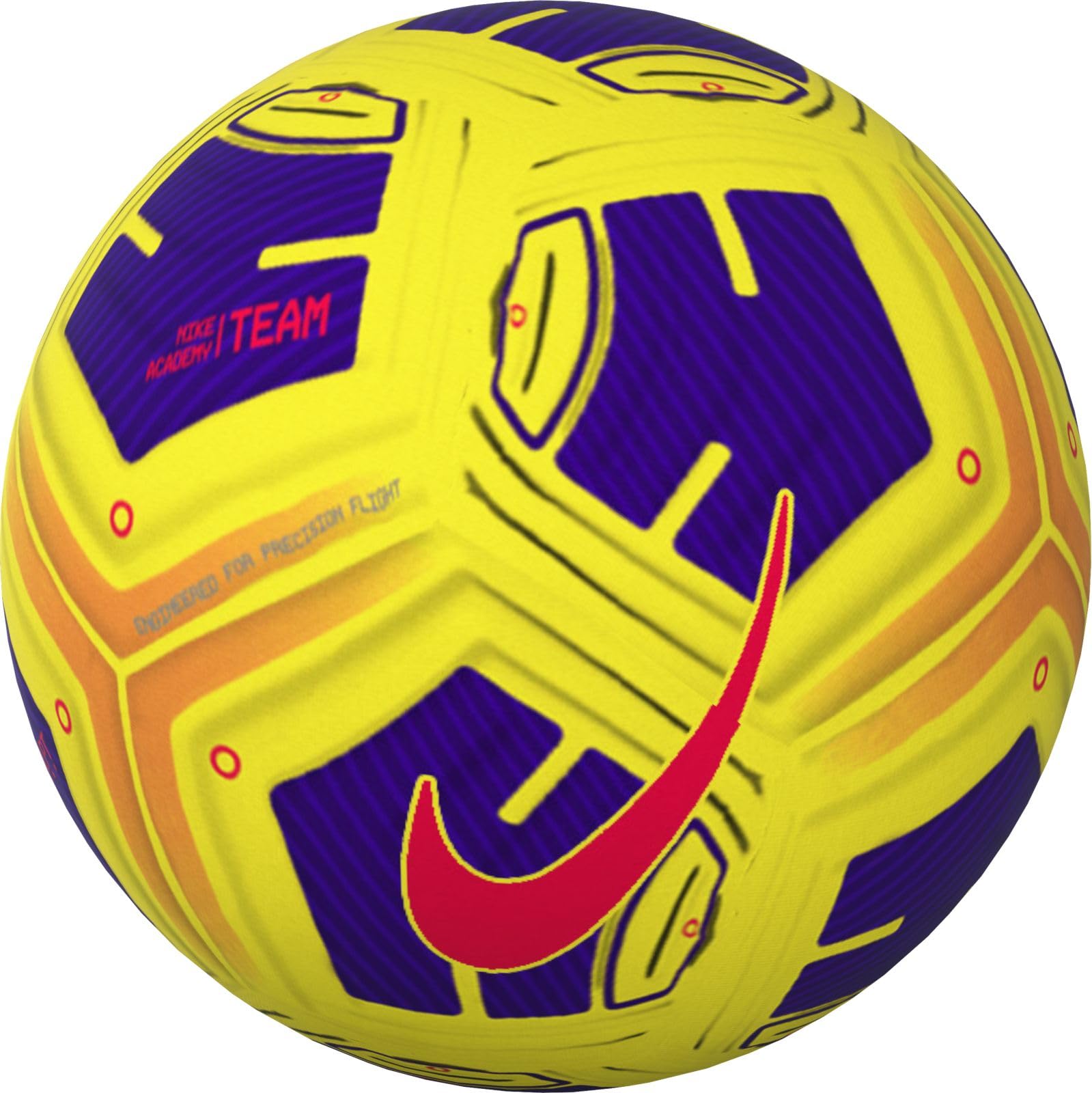 Nike FZ7540-710 NK ACADEMY - TEAM - FA24 Recreational soccer ball Unisex YELLOW/VIOLET/BRIGHT CRIMSON Size 4