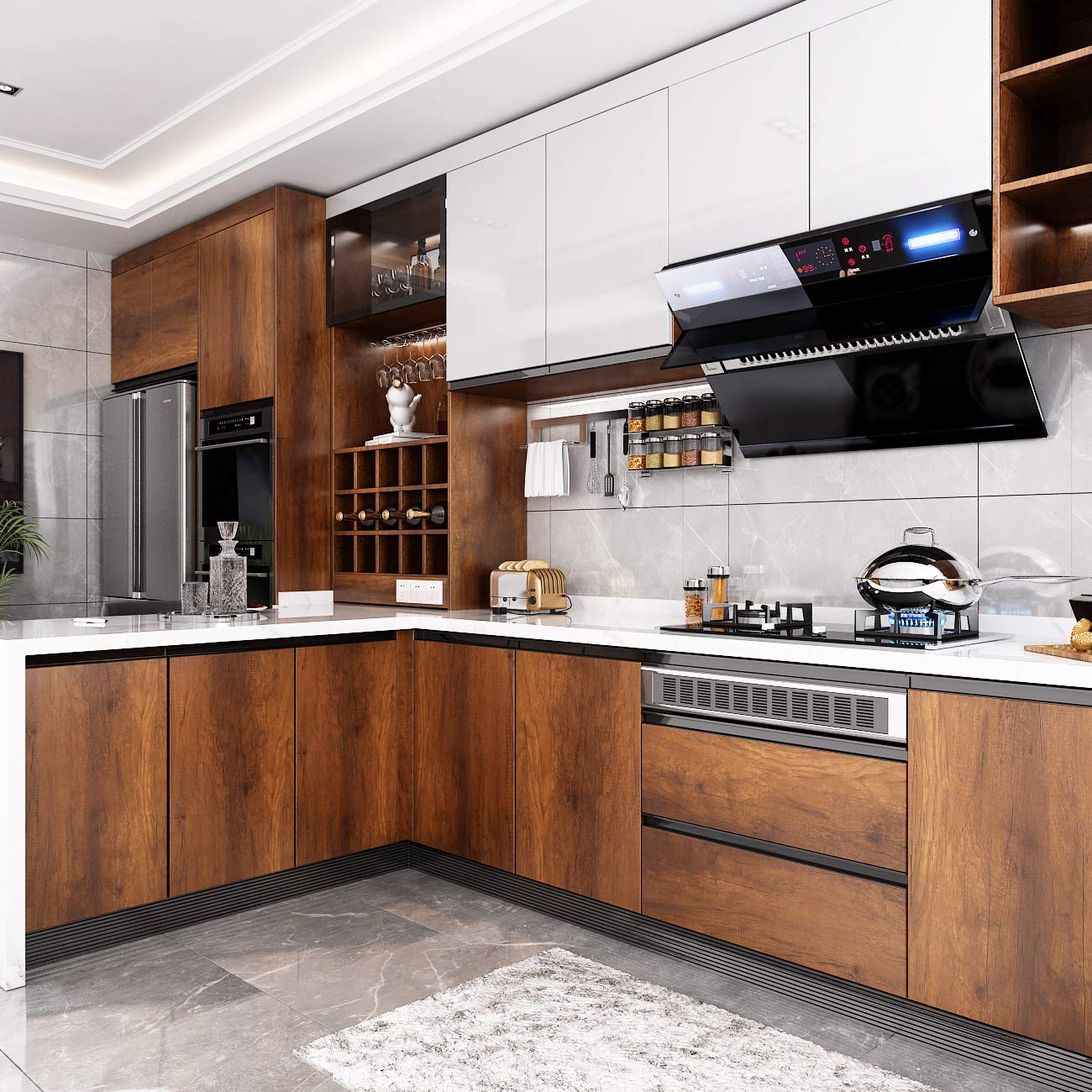 Livelynine 36 x197 Inch Wide Wood Contact Paper Peel and Stick Countertops Waterproof Brown Wood Grain Vinyl Wrap for Cabinets Kitchen Counter Top Self Adhesive Wallpaper Apartment Friendly Desk Cover