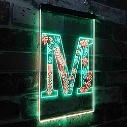 ADVPRO Letter M Initial Monogram Family Name Dual