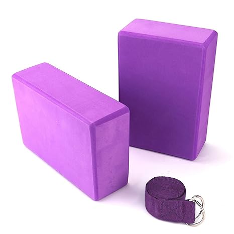 Runzone Bloque de Yoga 2 Juego de Yoga Bloque, Color Lila ...