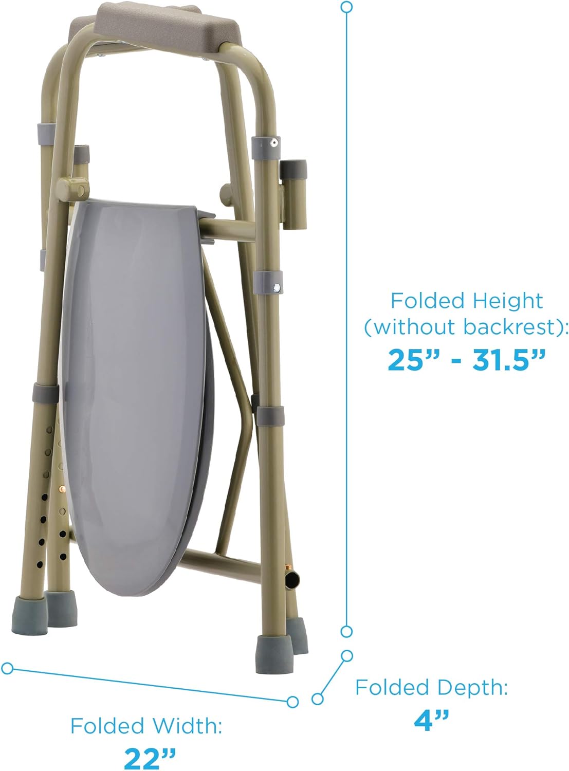 NOVA Folding Commode, Over Toilet and Bedside Commode, Comes with Splash Guard/Bucket/Lid: Health & Personal Care
