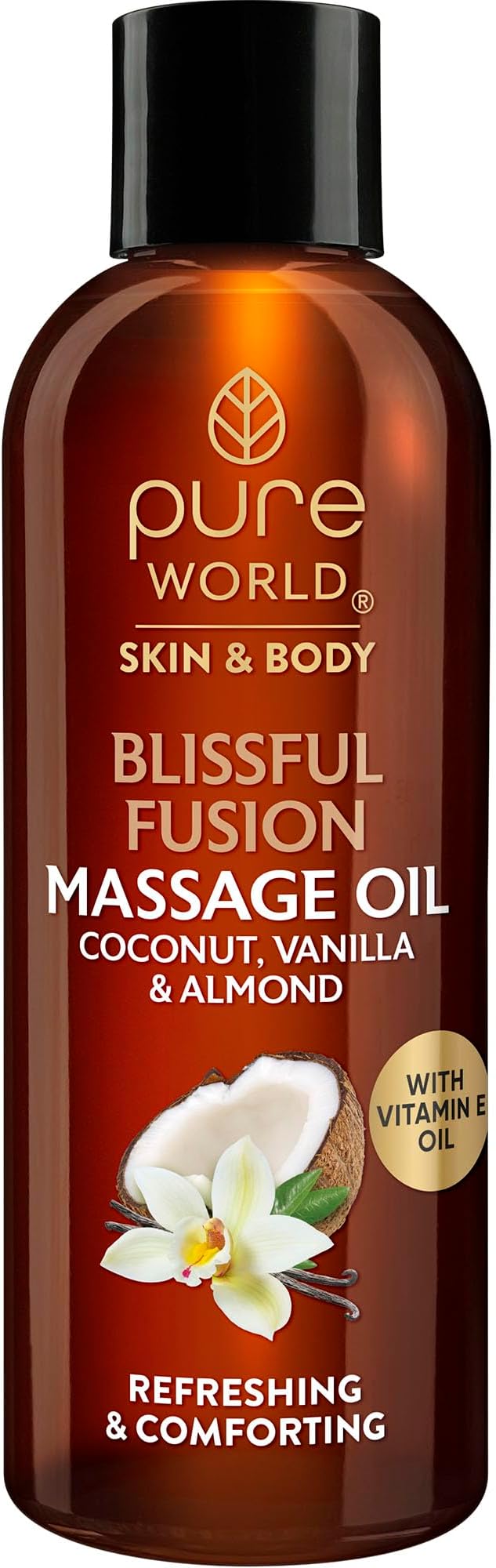 Pure World Blissful Fusion Massage Oil Coconut Vanilla 100ml UK