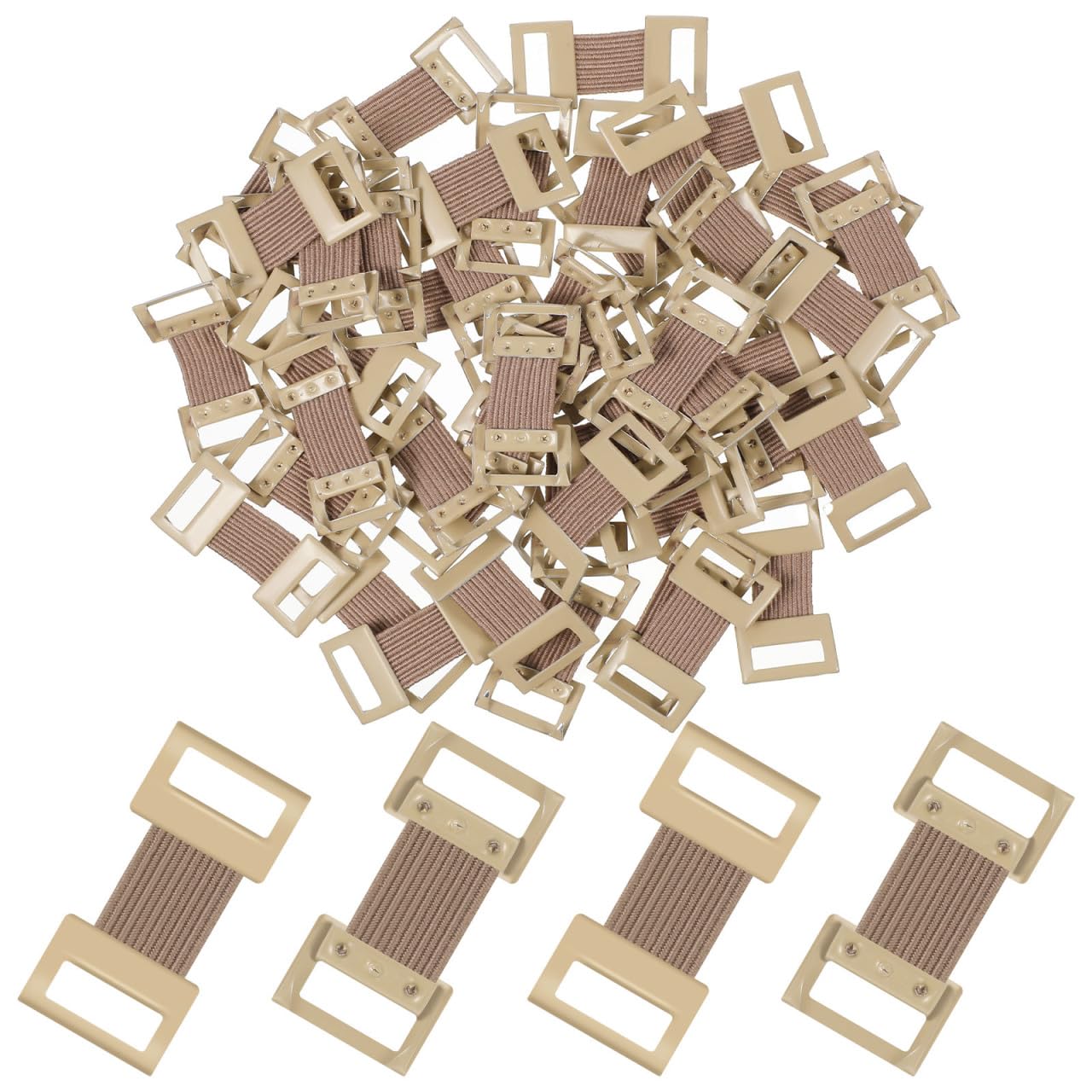 Milisten 50pcs Clips Stretch Metal Clasps for Various Types