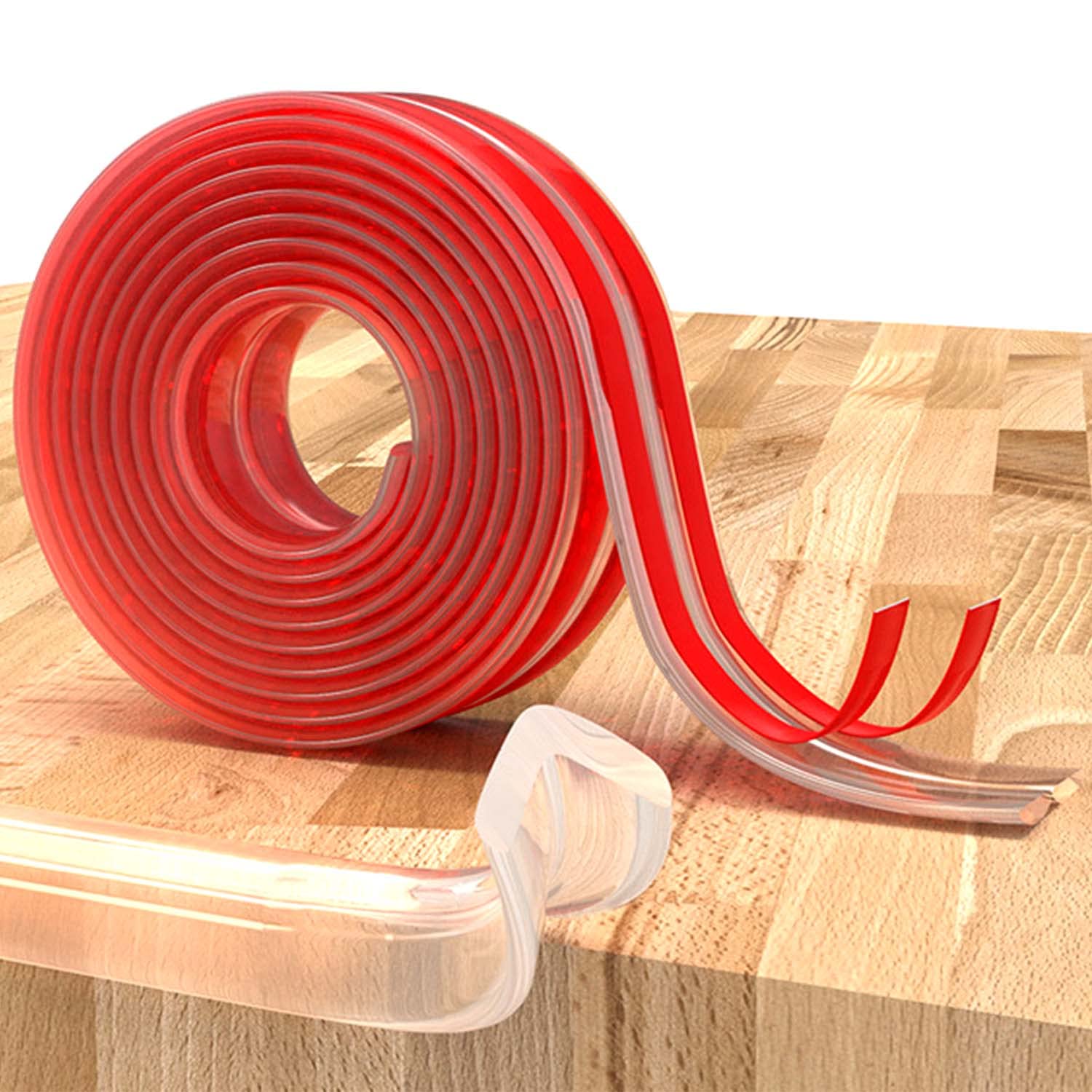 Edge Protector, Silicone Corner Protectors for Kids Transparent Table Corner Protectors Safety Baby Proofing Edge Protector Furniture Edge Protectors for Table Cabinets Drawers (2cm x 2M)