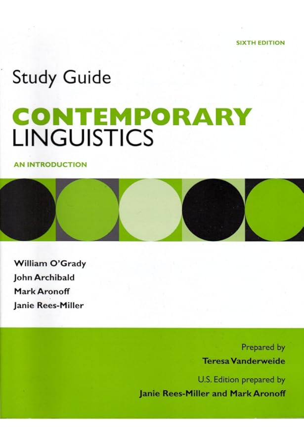 Amazon.com: Contemporary Linguistics: 9780312555283: O'Grady
