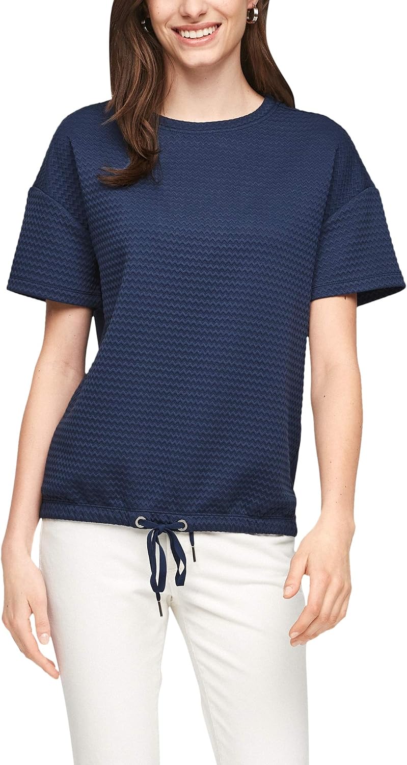 S.Oliver Damen Sweatshirt – Oversized Fit, Mit Kapuze, Seitlich Geschlitzt, Aus Weichem Modal-Mix