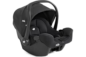 Joie Rue Lightweight Infant Car Seat & Anti-Rebound Base –Side-Impact Protection, 5-Point Harness, and UPF 50+ Canopy for Newborns and Infants (Shale Dark)