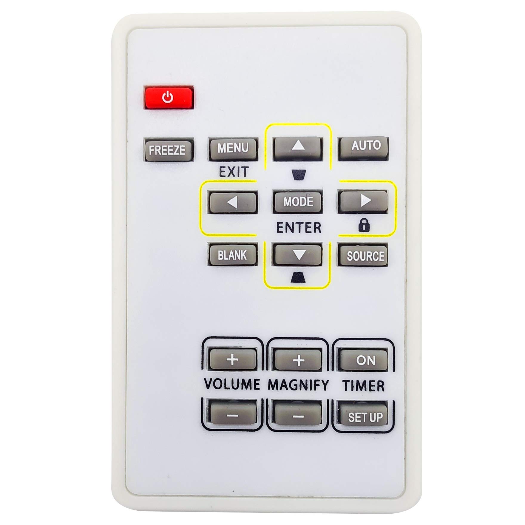 Leankle Remote Controller EX200REM for Mitsubishi Projectors ES200U, EW230U-ST, EW270U, EW330U, EW331U-ST, EX200U, EX240U, EX241U, EX320U, EX320U-ST, EX321U, EX321U-ST