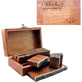 UCEC 70pcs Alphabet Stamps for Clay Rubber Letter Stamps for Crafting DIY | Wooden Letter Number &amp; Symbol Stamp Set for Scrapbooking, circle cutter, Alphabet Stamps for Clay, Paper &amp; Creative