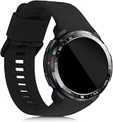 kwmobile 2x Straps for HONOR Watch GS Pro Silicone Replacement Bands Black Dark view 3