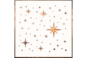 Large Twinkle Star Stencil - Reusable Star Wall Stencil for Painting - Stencils for Wood Signs, Canvas, Tile, Fabric and Furn