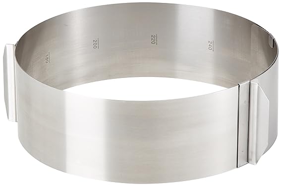 chg 3305-00 Tortenring mit Skala Höhe: 8,5 cm verstellbar von 16-30 cm