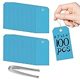 100 Plastic Shipping Tags with Wire