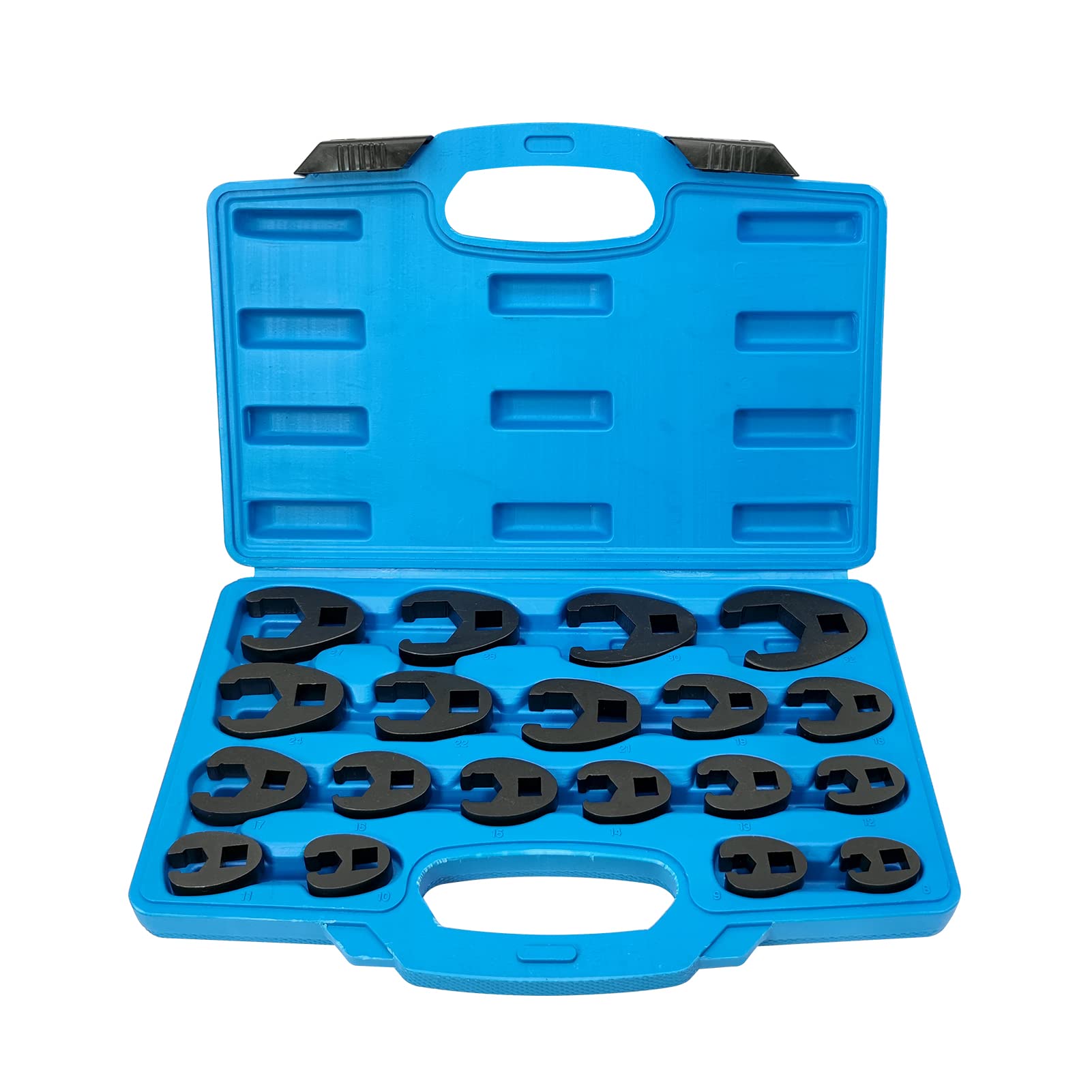 Sunydog 19PCS 3/8" and 1/2" Drive Crowfoot Flare Nut Wrench Set,Crowfoot Sets 8 to 32 mm Sizes,Flare Nut Wrench Set for 3/8inch and 1/2inch Drive Ratchet