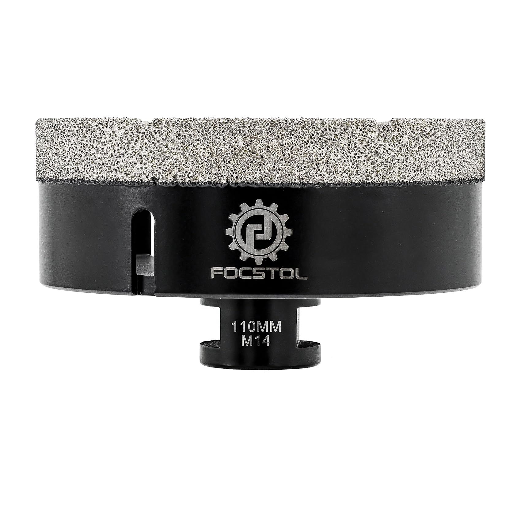 FOCSTOL Diamond Core Drill Bit - 110mm Diamond Hole Saw for Porcelain Ceramic Tile Marble Granite Quartz M14 Thread — image 1