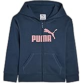 PUMA girls Core Logo Zip Up Hoodie