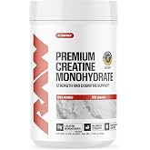 RAW Nutrition Creatine Monohydrate Powder, Unflavored, 100 Servings | Micronized Creatine Monohydrate Supplement, Workout Performance, Build Muscle &amp; Strength, For Men &amp; Women