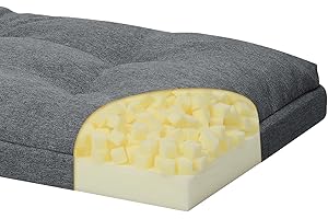 baibu 36 Inch Dual-Layer Patent Design Memory Foam Bench Cushion, Non-Slip Indoor Bench Cushion Standard Size Foam Pad with Machine Washable Cover (Dark Grey, 36x15x3in)