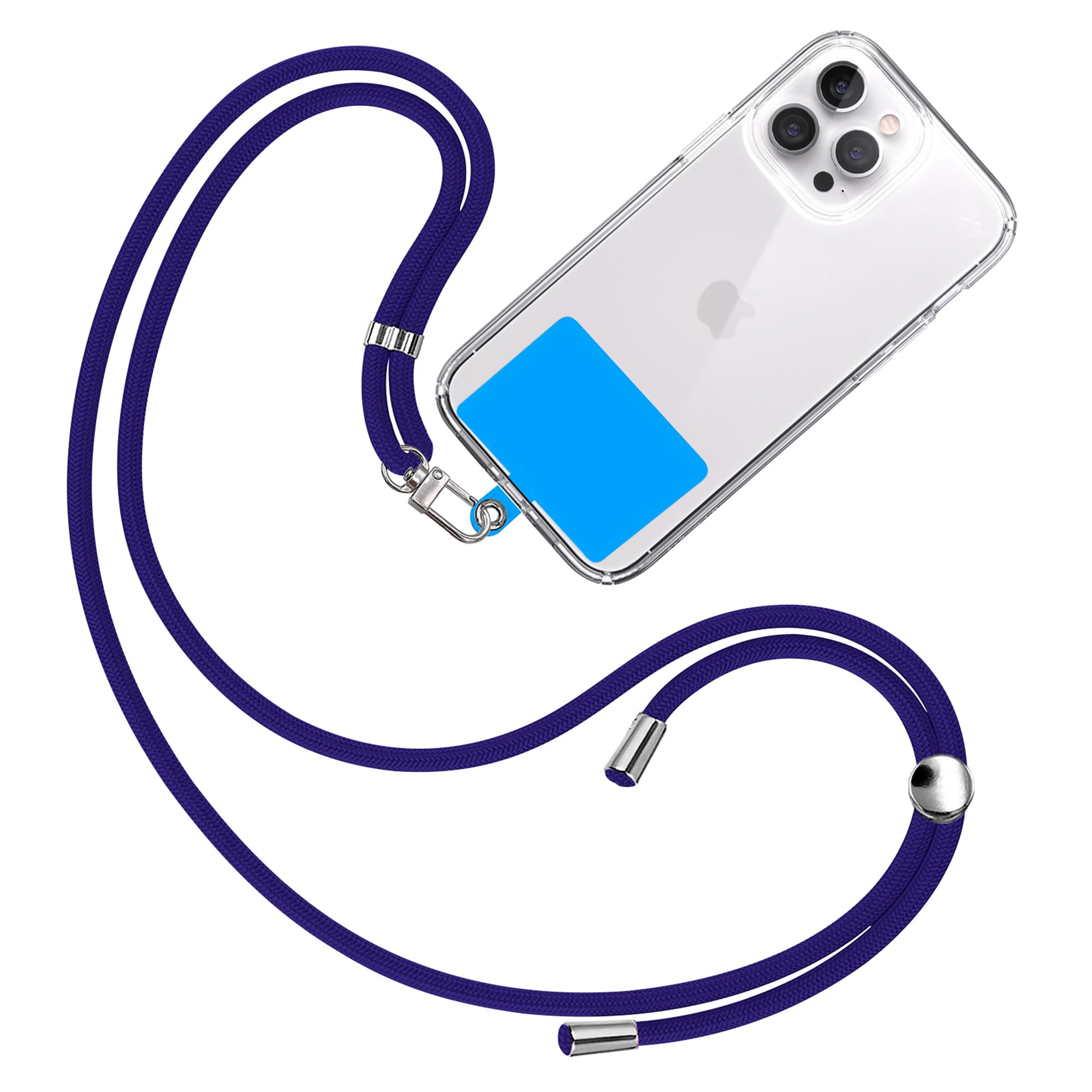 TBOC Mobile Phone Lanyard, Mobile Phone Lanyard, Electric Blue, for Hanging, Neck Strap, Universal, for Mobile Phones with Pad, Blue