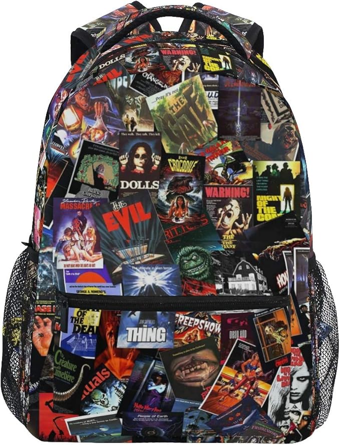Horror Movie Casual Backpack Bag, Fashion Lightweight Backpacks for Men
