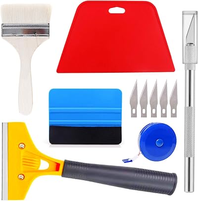 Ewrap Wallpaper Hanging Smoothing Kit Tool Scraper Squeegee Brush Tape Measure