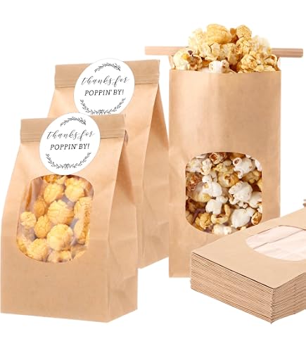 "He Popped The Question" Popcorn Bags - 200 Count Engagement Party Favors With Grease Resistant Coating