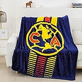 Club DE Futbol America 220 GSM, One Ply (Supersoft Fleece) Throw Blanket 50x60
