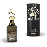 Beverly Hills Polo Club CLASSIC Eau de Parfum for Men - Enduring Luxury Fragrance with Iconic Metal Horse Cap & Premium Cylinder Box - 3.4 Fl Oz
