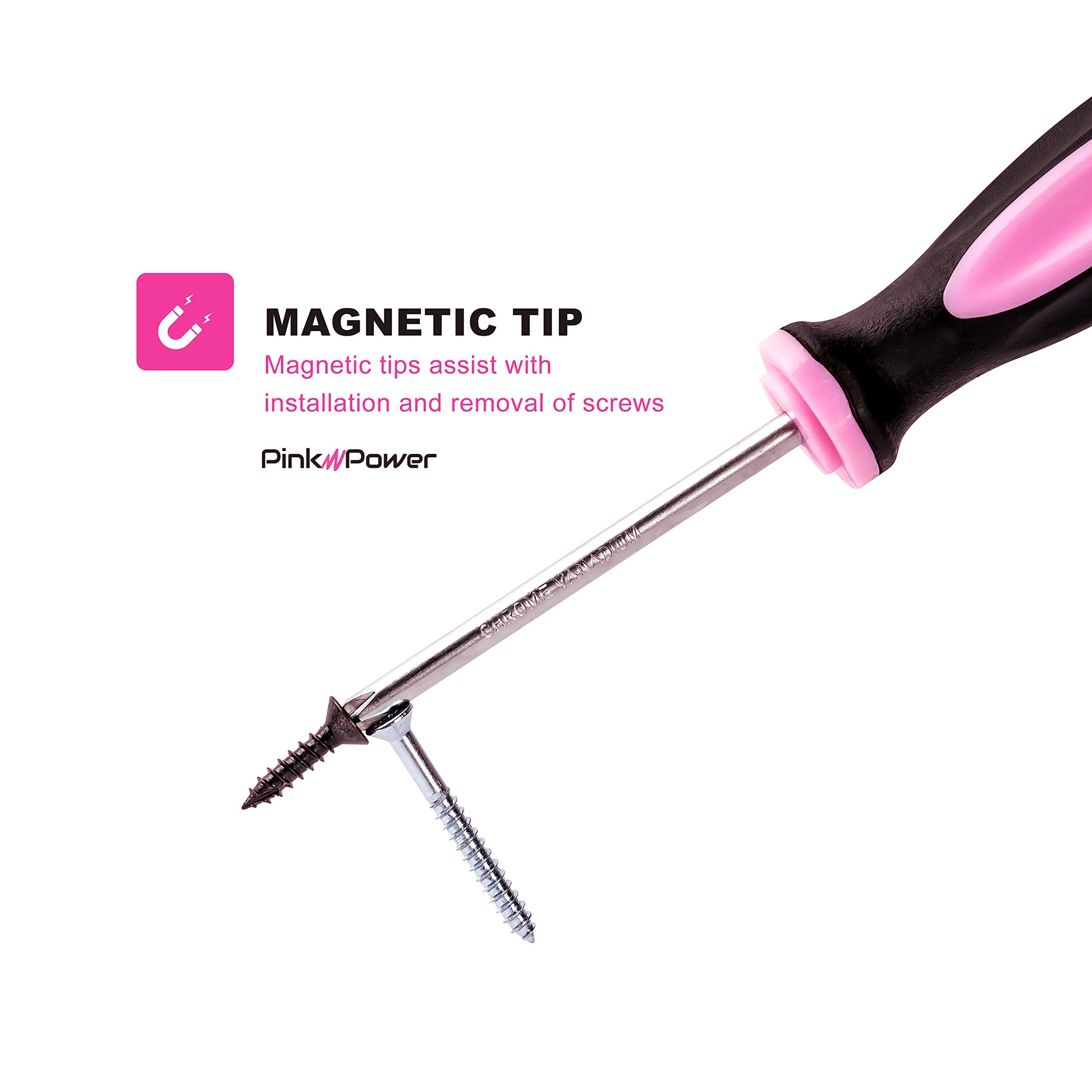 Mua Pink Power Magnetic Screwdriver Set - 6 Piece Phillips Head and ...