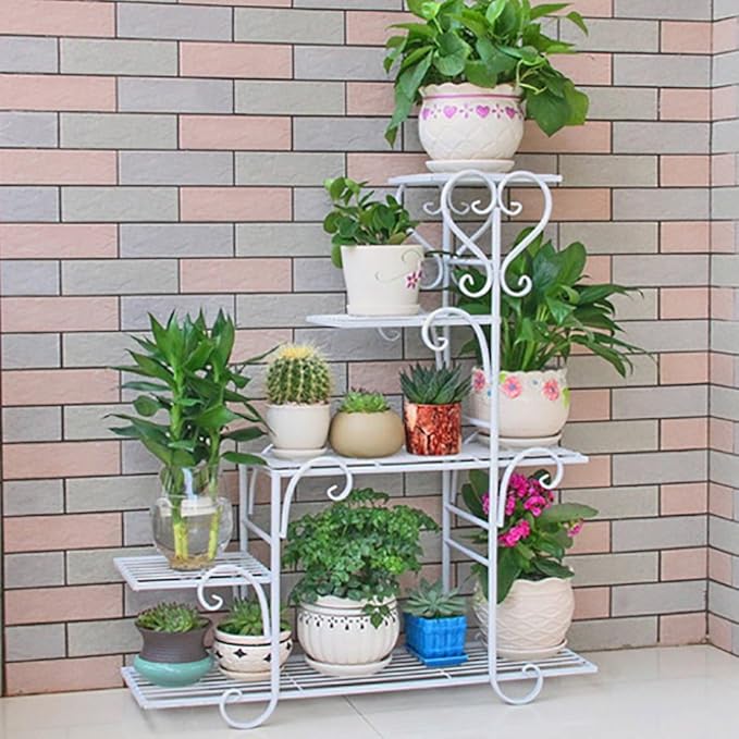 Asnvvbhz Metal Macetero Soporte para plantas Soporte para piso ...