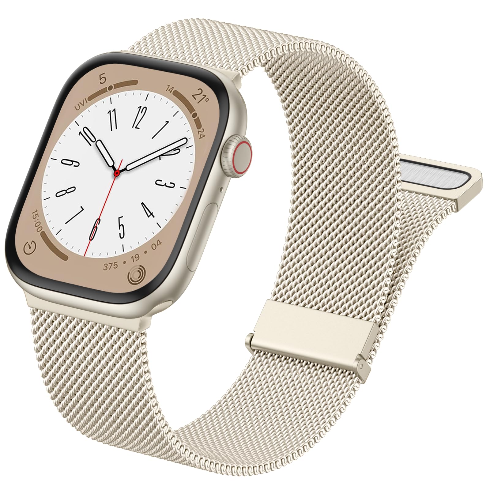 GEAK Metal Band Compatible with Apple Watch Bands for Women 40mm 41mm 38mm 42mm 44mm 45mm 46mm 49mm, Stainless Steel Milanese Loop Magnetic Strap for iWatch Series 11 10 9 8 7 6 5 4 SE Ultra 3 2 1