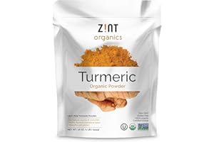Zint Organic Turmeric Powder (16 oz): Raw Turmeric Root Curcumin Powder Spice, For Cooking, Smoothies, Golden Milk