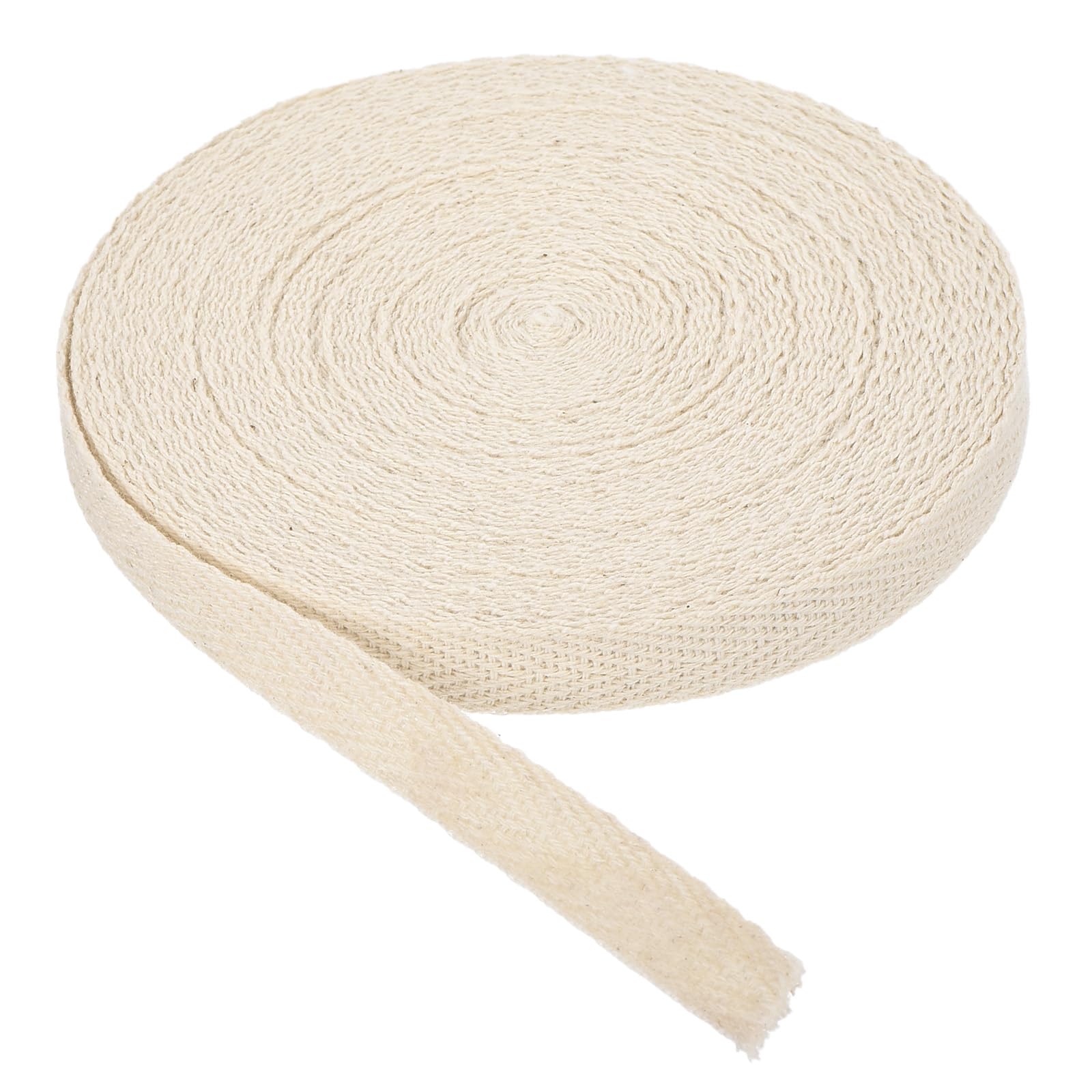 PATIKIL Cotton Twill Tape 10mm(3/8 Inch) 10 Yards Cotton Ribbon Bias Binding Tape Herringbone Webbing Trim for Sewing Gift Wrapping Craft DIY Apricot - 9m