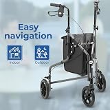 Days Lightweight Tri Wheel Walker Rollator – Aluminium Mobility Walker Purple view 6