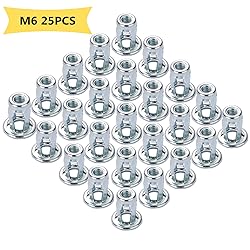 25Pcs M6 Jack Nut Threaded Insert Petal Nuts