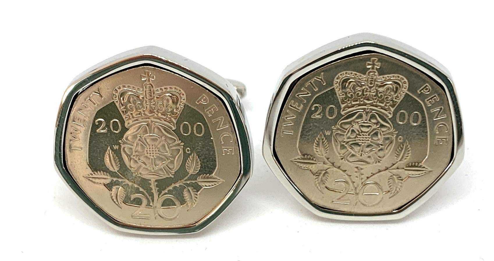 Premium 2000 Original 20p for a 26th birthday/Anniversary Cufflinks ideal for a 26th birthday