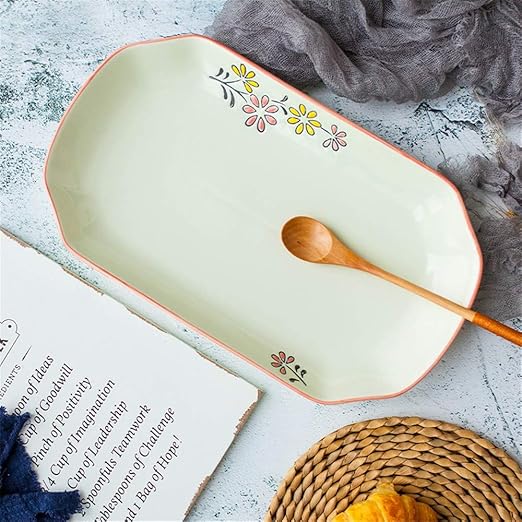 Warm zjyhpm El Plato De Pescado/Plato Rectangular Grande De ...