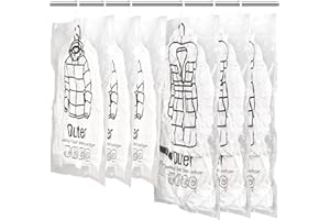 Meetall 6Pack Hanging Vacuum Storage Bag,Reusable Space Saver Compressed Bag with Hanger.3pcs in 26.3x35.4inch (67x90cm) and 