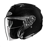 HJC i31 Solid Open Face Motorcycle Helmet, DOT Approved (Black, Large)