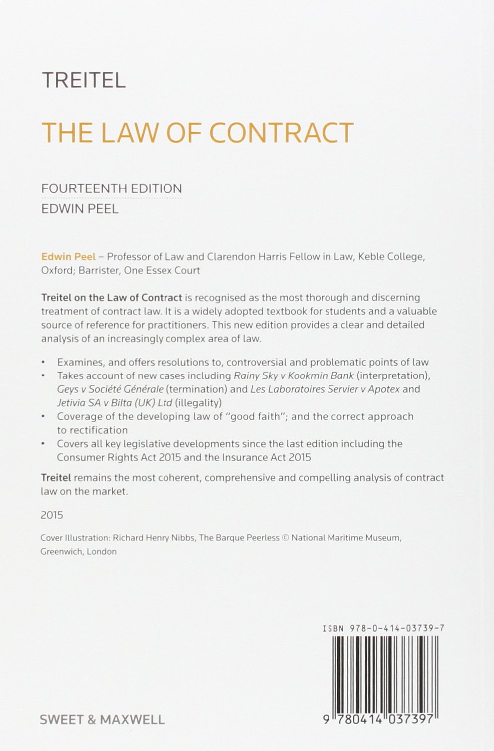  It Treitel On The Law Of Contract Edwin Peel Libri