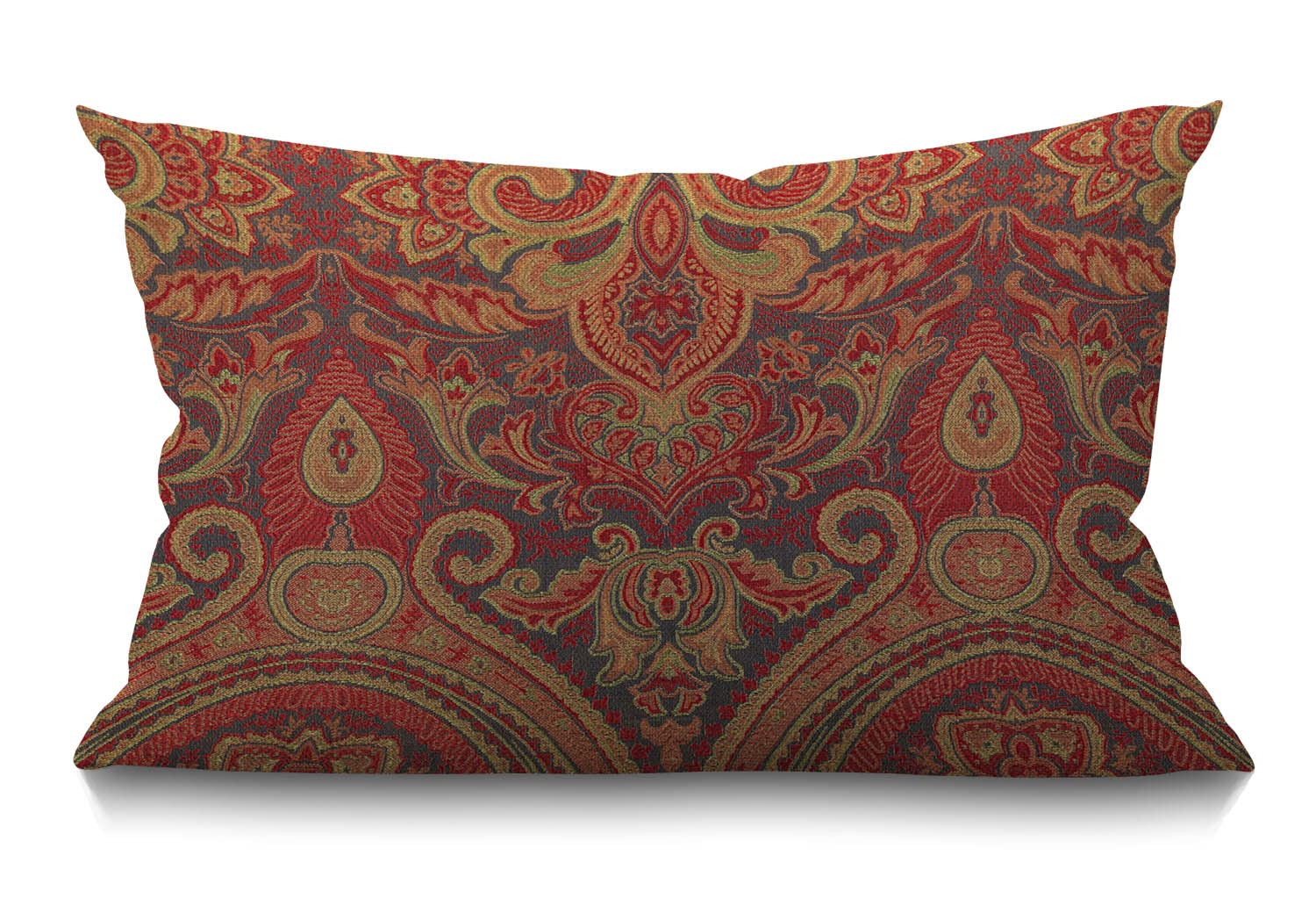 BGBDEIA Cushion Cover Paisley Pattern Floral Traditional Culture Asian Ethnic Batik Style Rectangular Throw Pillow Cover for Couch Sofa Home Decor Cotton Linen 12x20 Inch 30 x 50 cm