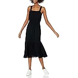 Amazon Essentials Women's Fluid Twill Tiered Midi Summer Dress