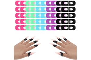YUXIANLB U Shape Nail Polish Protector, 10 Sheet 100 Pieces Disposable Peel Off Nail Stickers for Nail Painting, Cuticle Protector Tape Nail Guards Spill Proof Stickers Stamping Tool for Nail DIY