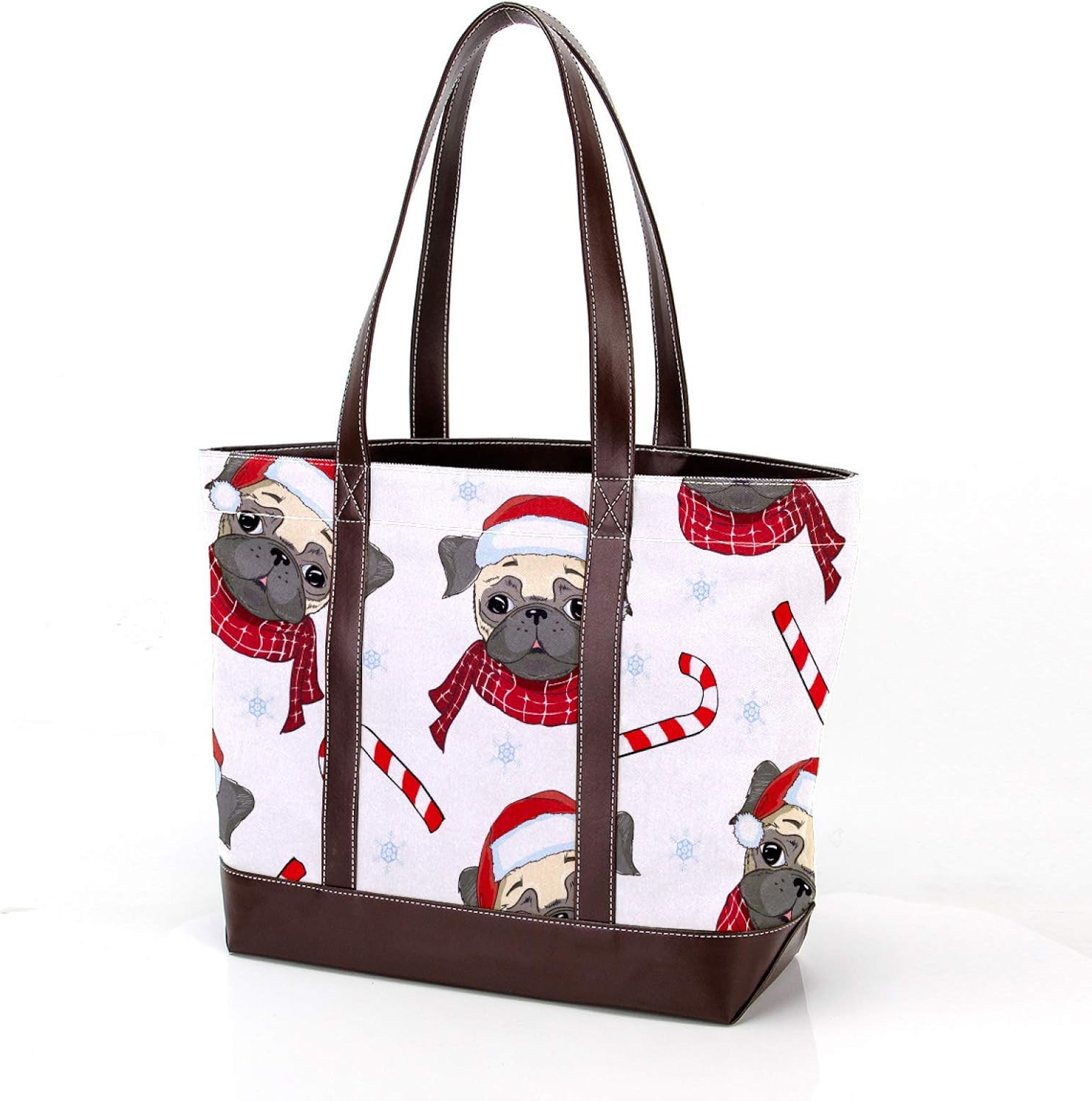 Pug Dog Handbags for Mother Women Girls Ladies Student Purse Shopping