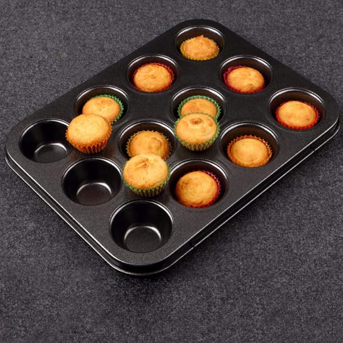 YLKXZY 12 kuchenform antihaftform große backen Palette ofen Haushalt backen Tasse Candy Mold eisplatte 0,8mm kohlenstoffstahl